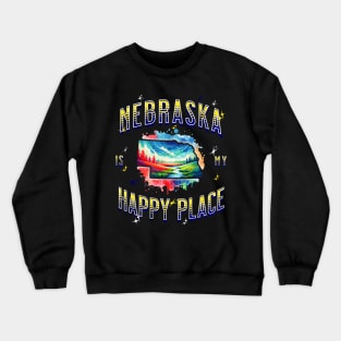 Nebraska is my Happy Place Crewneck Sweatshirt